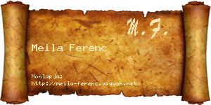 Meila Ferenc névjegykártya